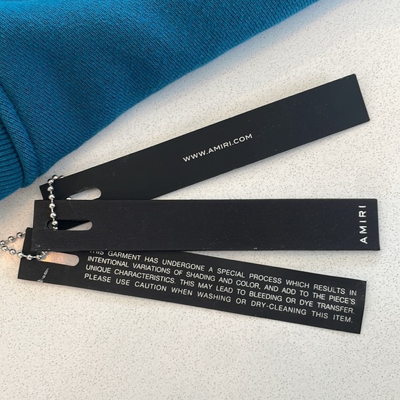 Amiri oversize sweat size Large bleu/vert - Picture 5 of 5